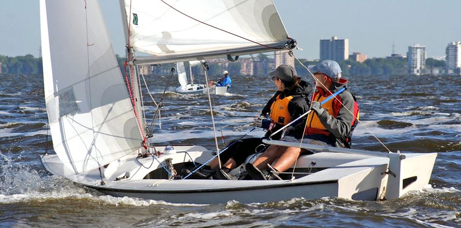 small boat sailing on the Potomac with SCWDC